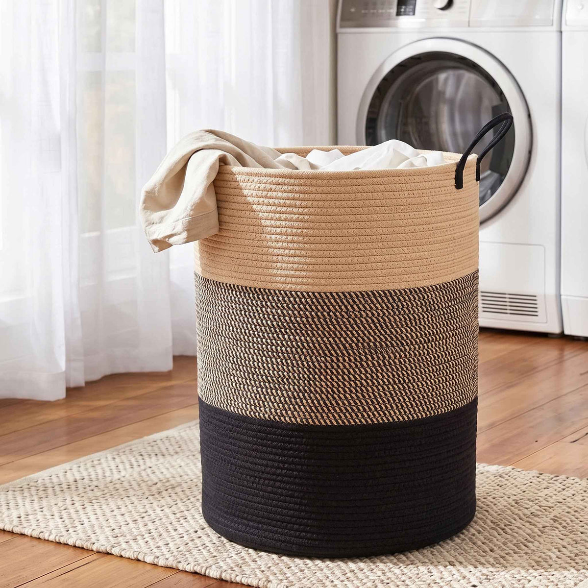 Laundry Basket - Khaki Black - Royalratri