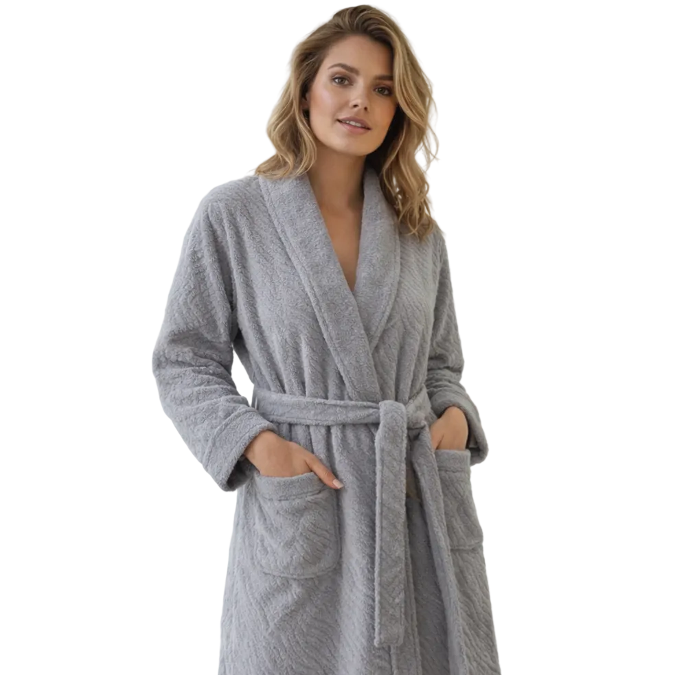Jacquard Water Pattern Bathrobe