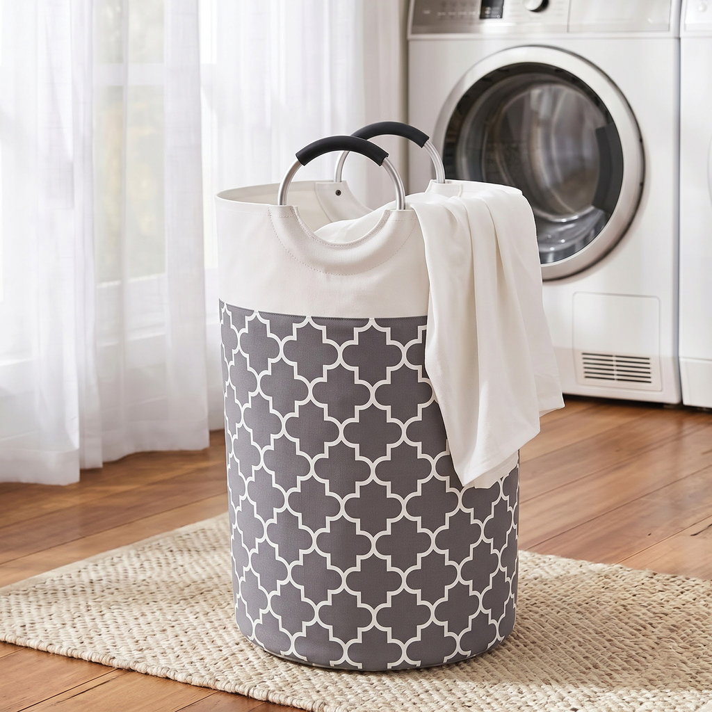 Laundry Basket - Grey - Royalratri