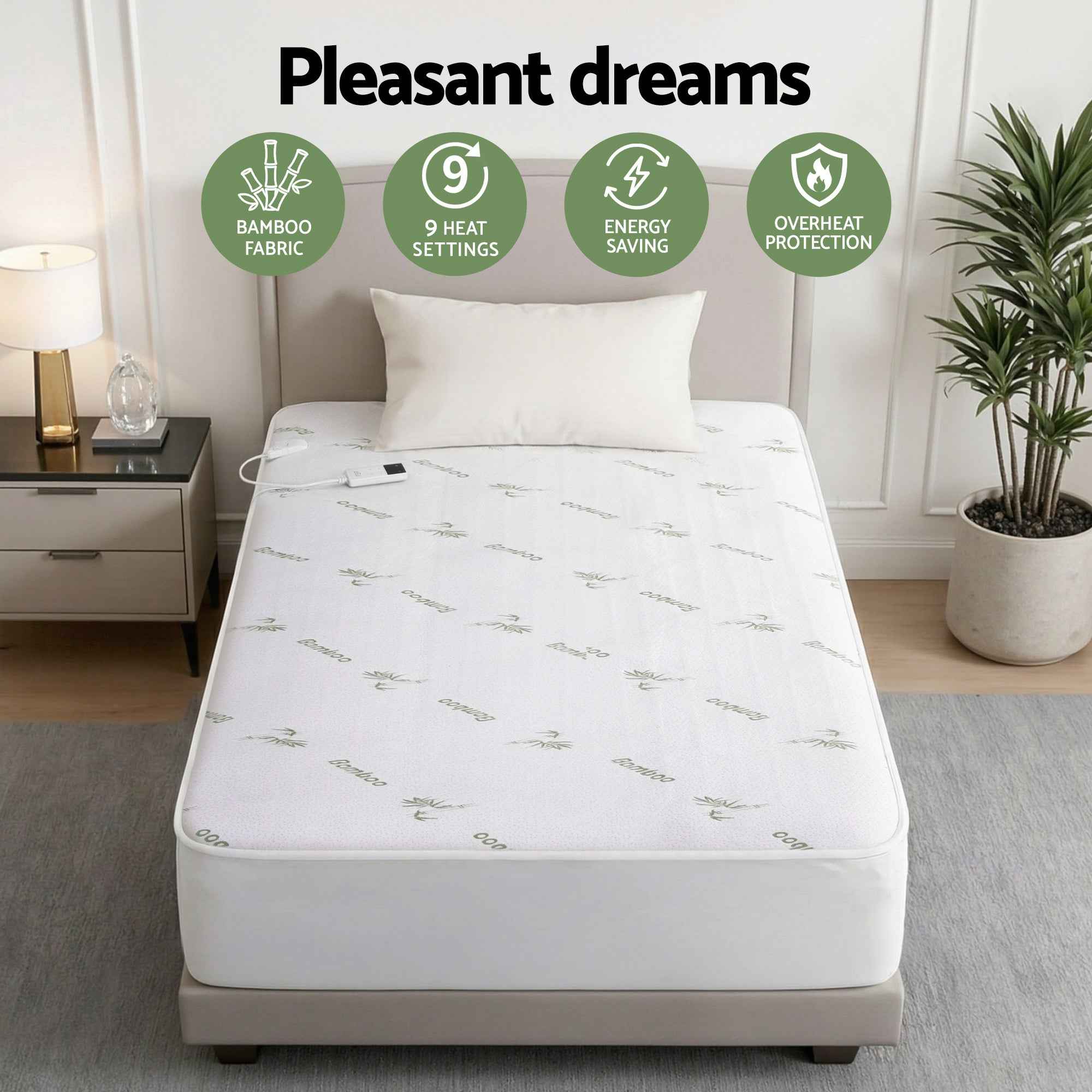Winter Electric Blanket Bamboo Fabric Single