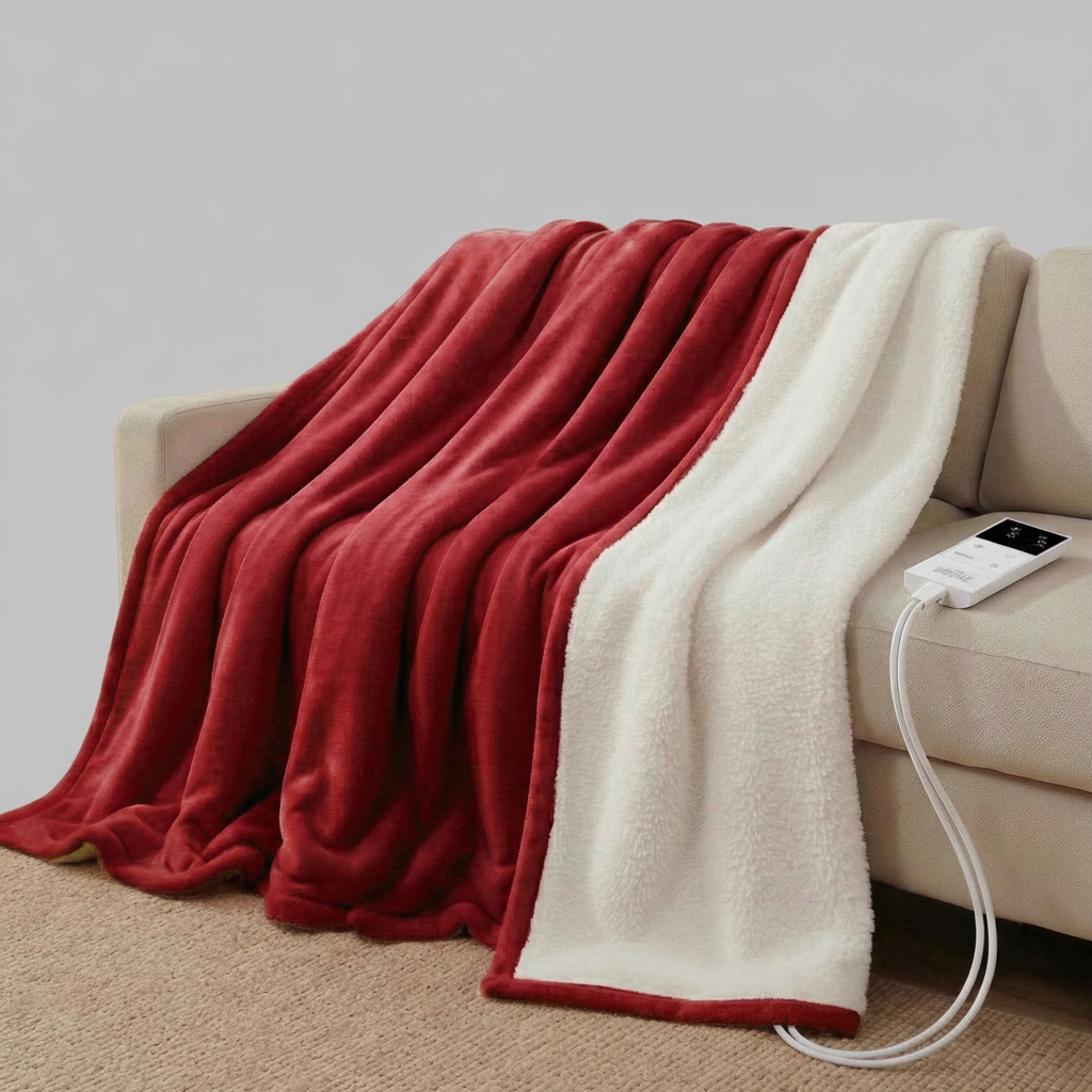 Electric Throw Blanket Burgundy