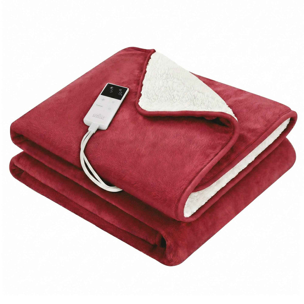 Electric Throw Blanket Burgundy