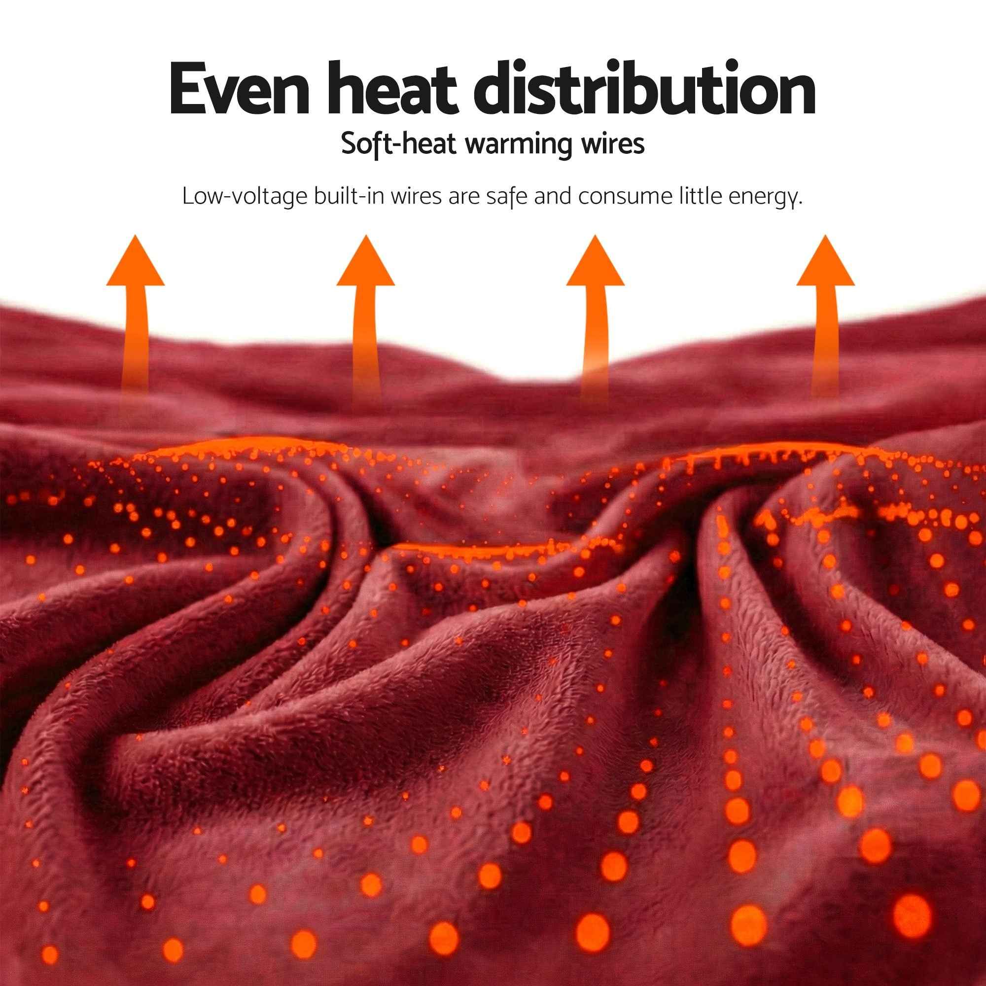 Electric Throw Blanket Burgundy
