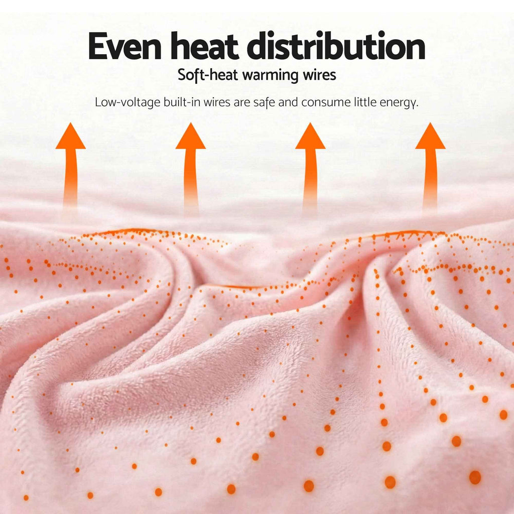 Electric Throw Blanket Pink