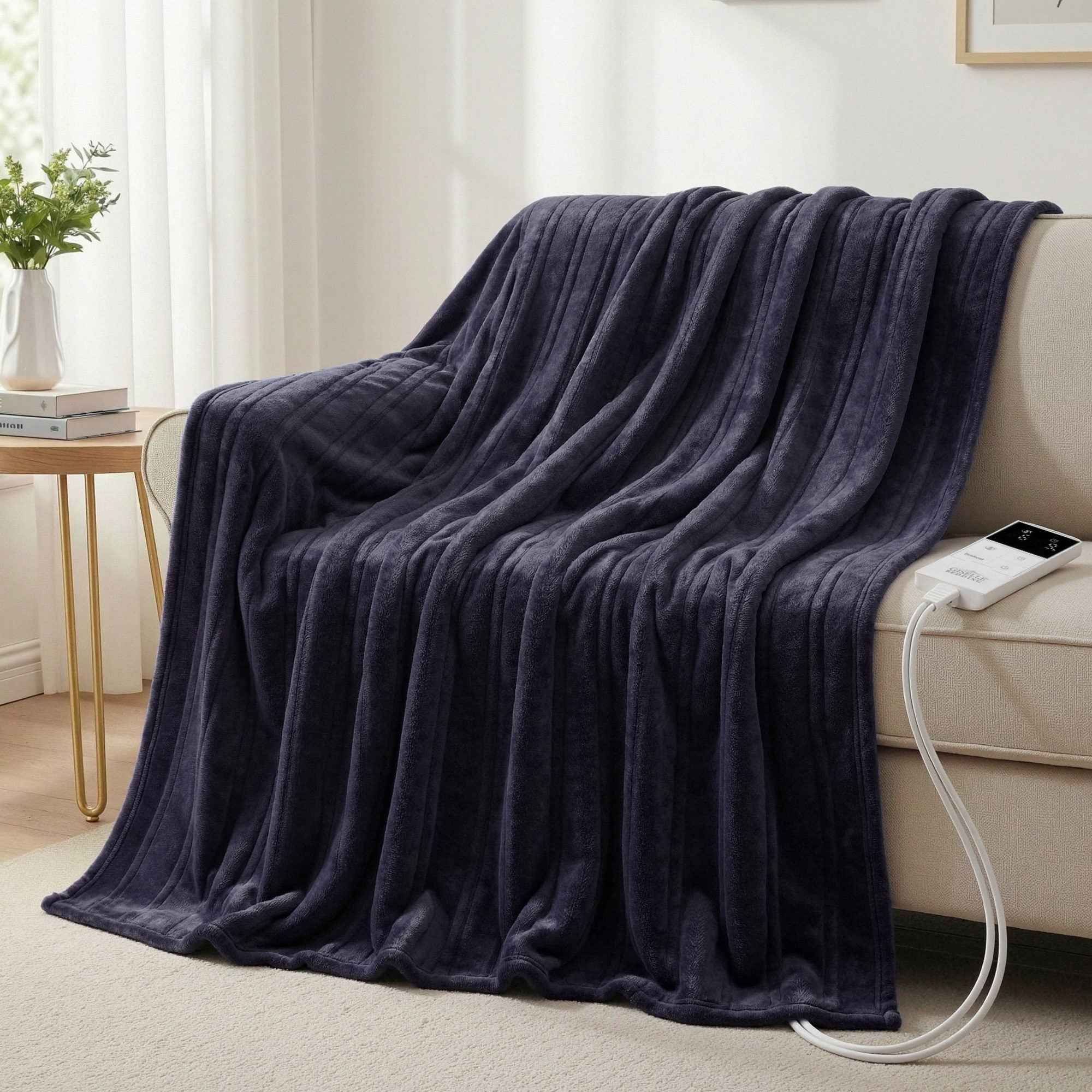Electric Throw Blanket Charcoal
