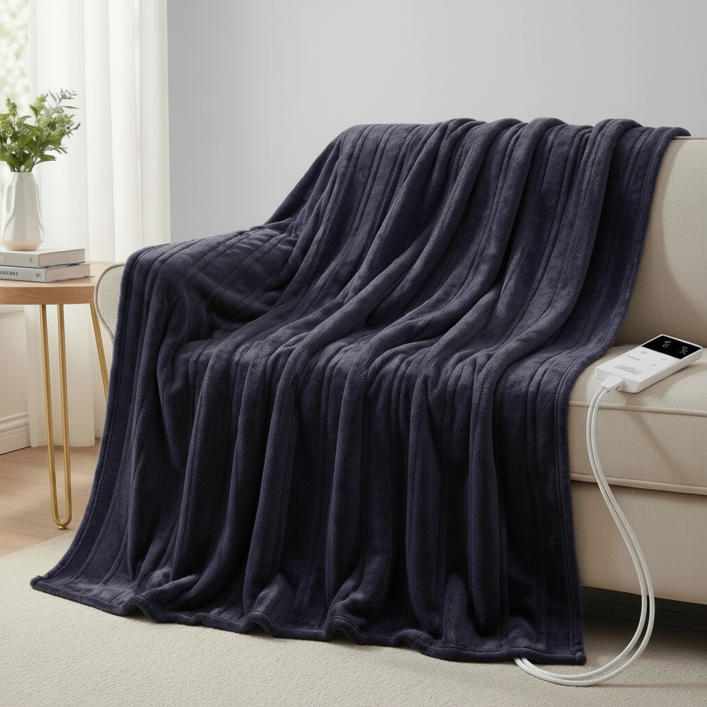 Electric Throw Blanket Charcoal