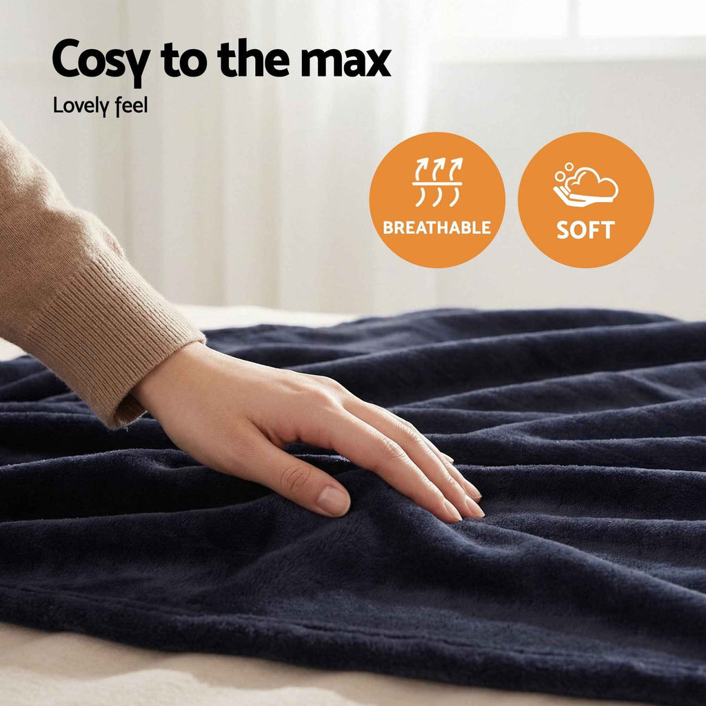 Electric Throw Blanket Charcoal