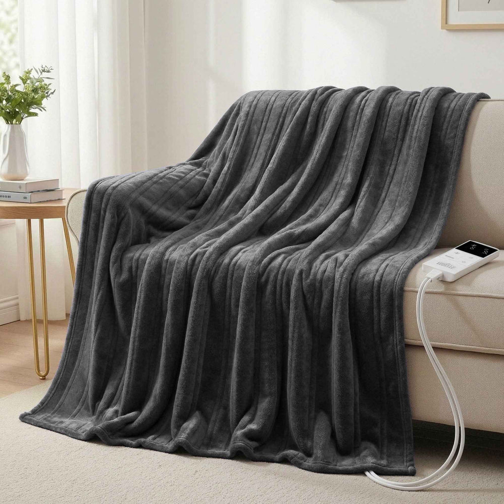 Electric Throw Blanket Grey