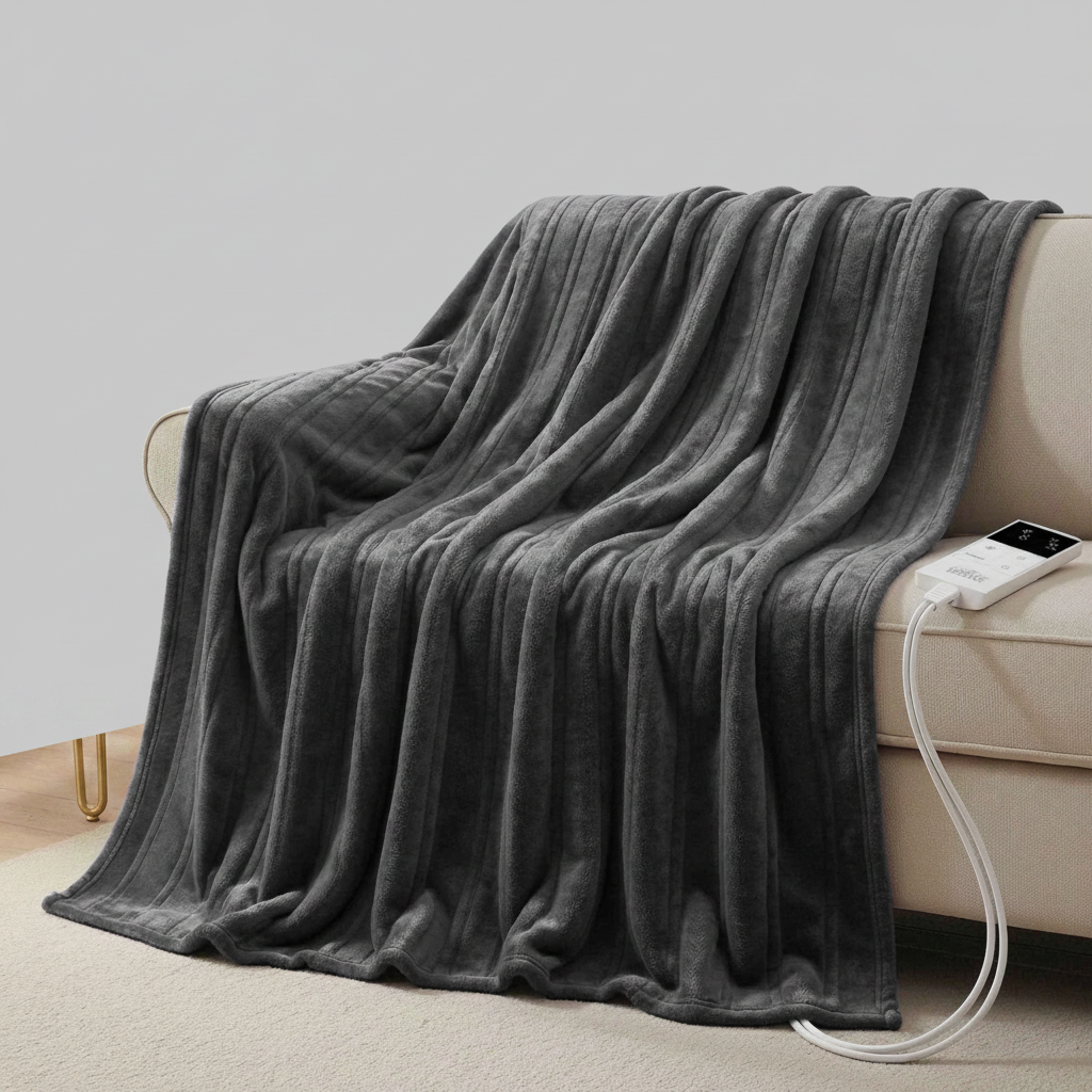 Electric Throw Blanket Grey