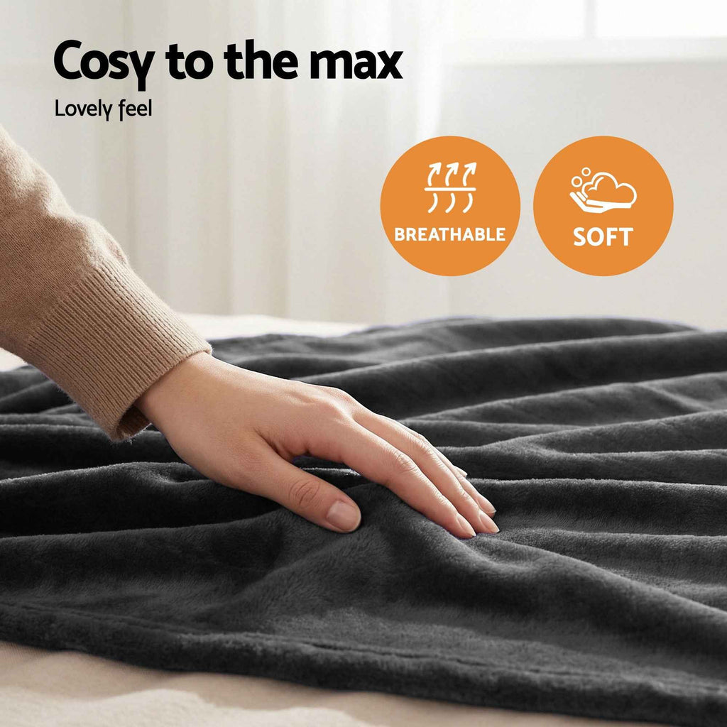 Electric Throw Blanket Grey