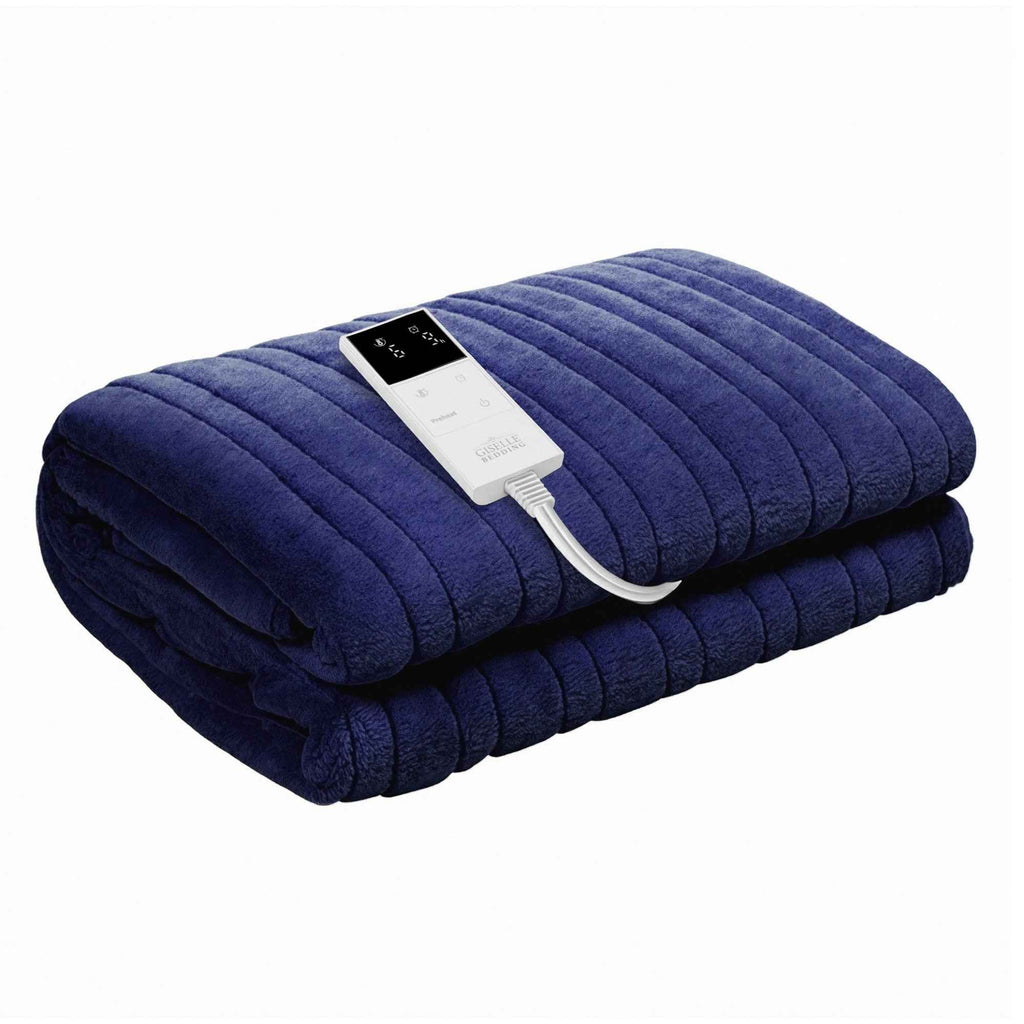 Electric Throw Blanket Navy Blue