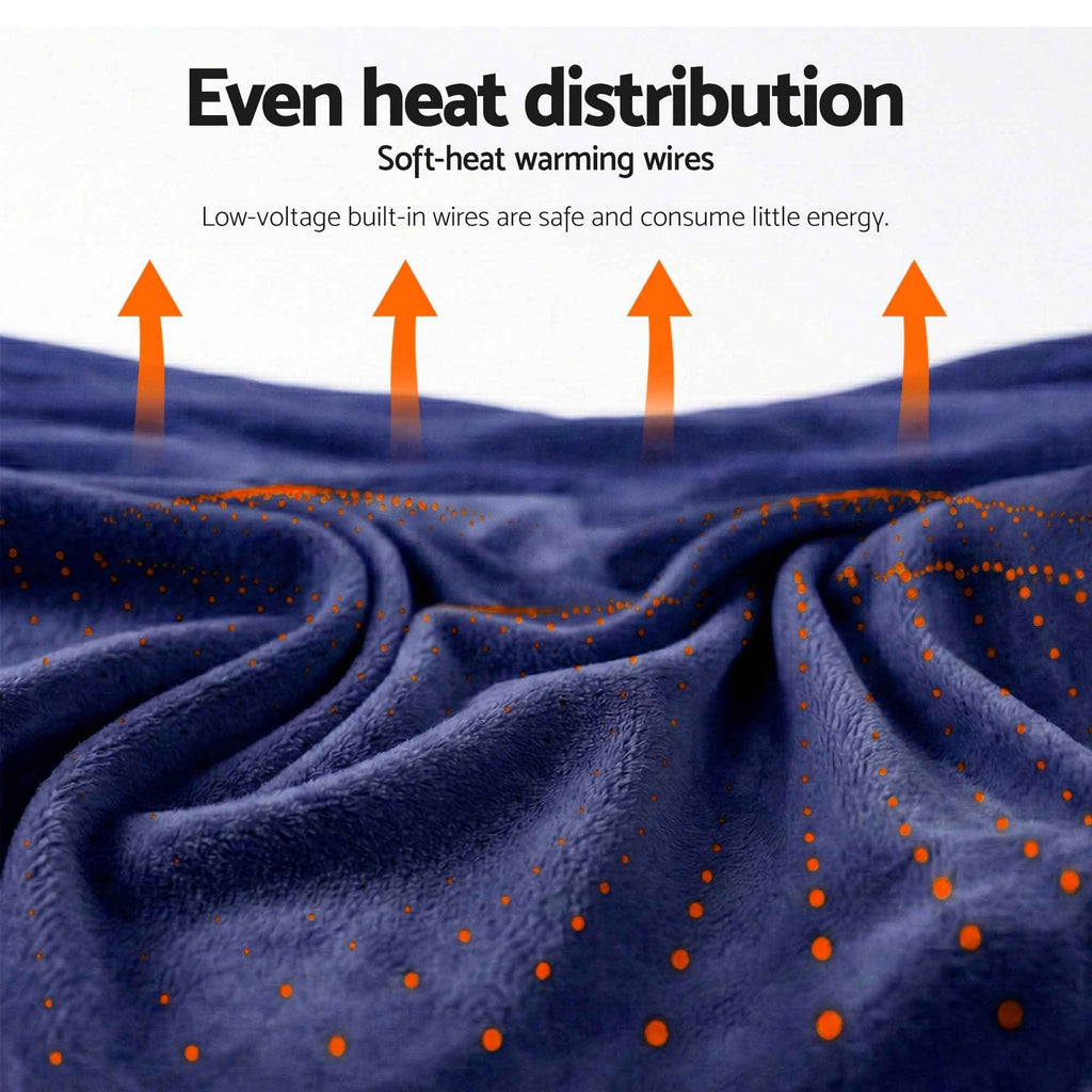 Electric Throw Blanket Navy Blue
