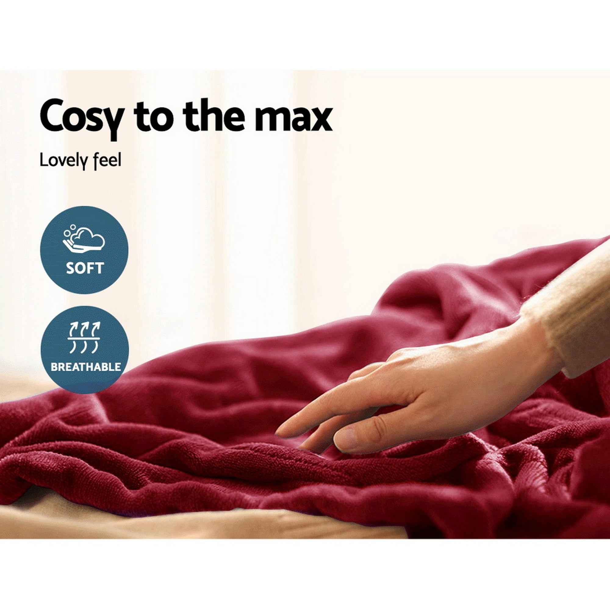 Electric Throw Blanket Red