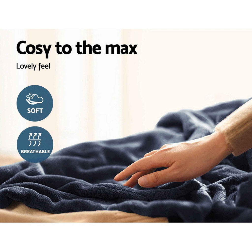Electric Throw Blanket Charcoal