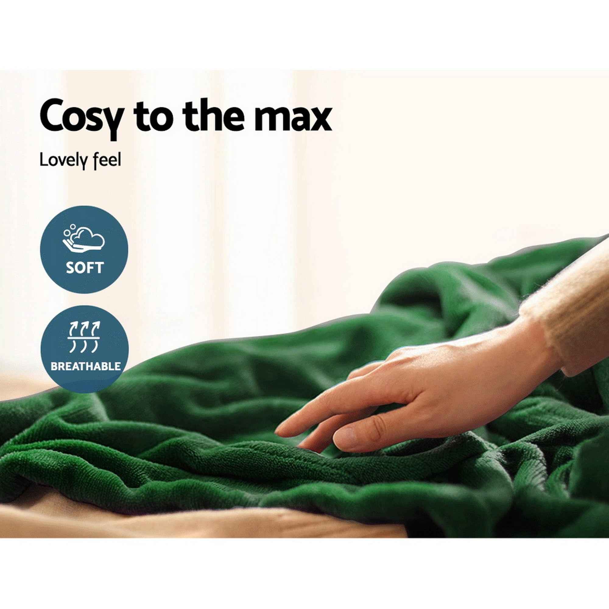 Electric Throw Blanket Green