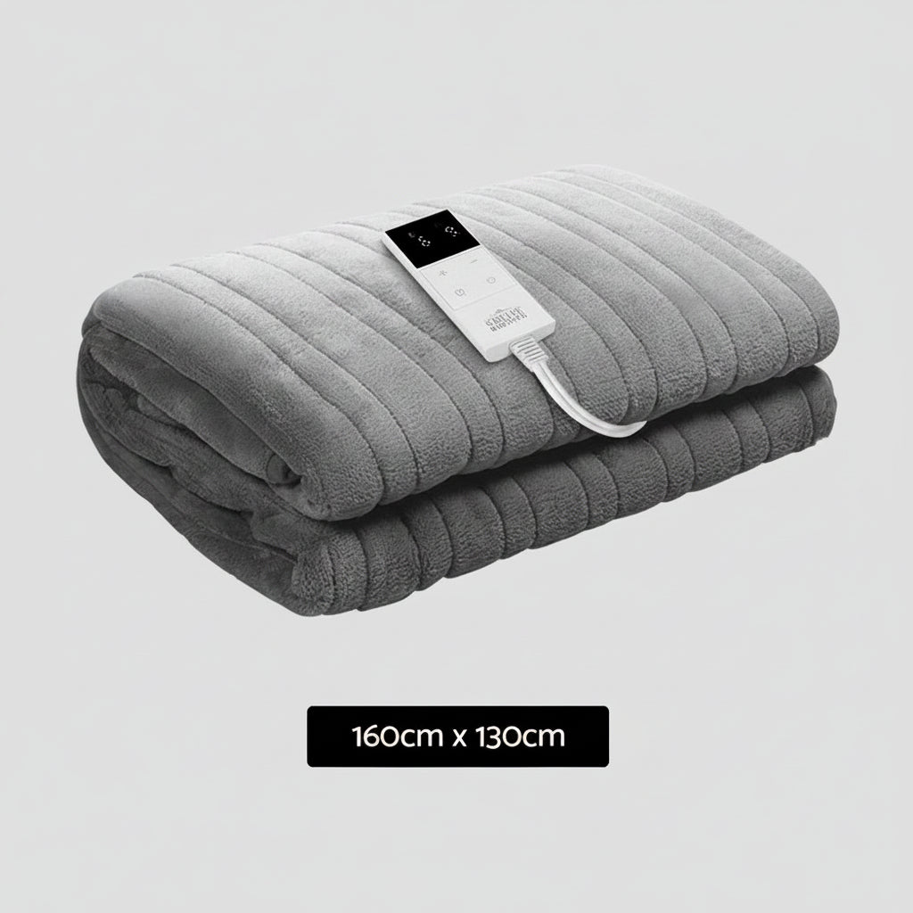 Electric Throw Blanket Silver