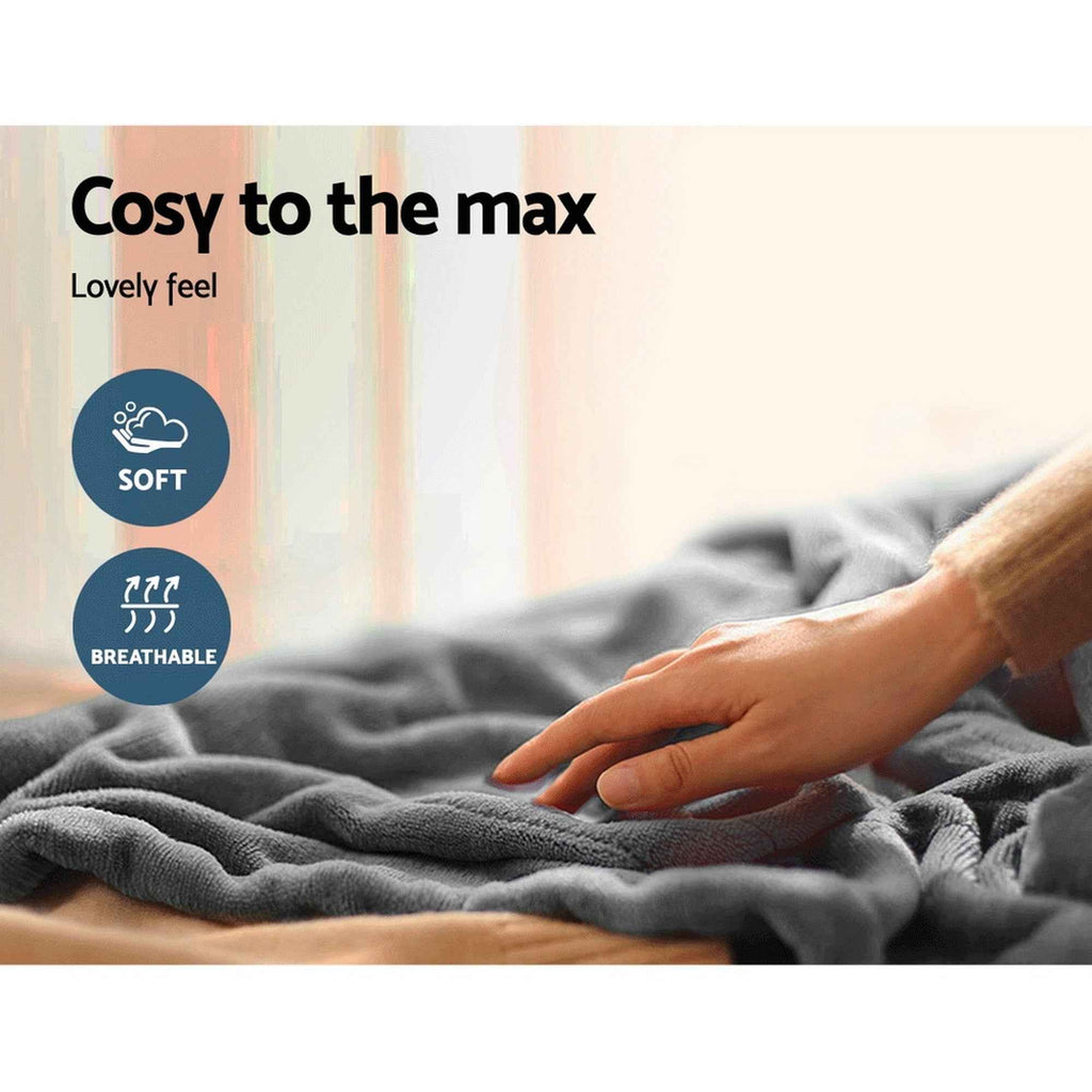 Electric Throw Blanket Silver