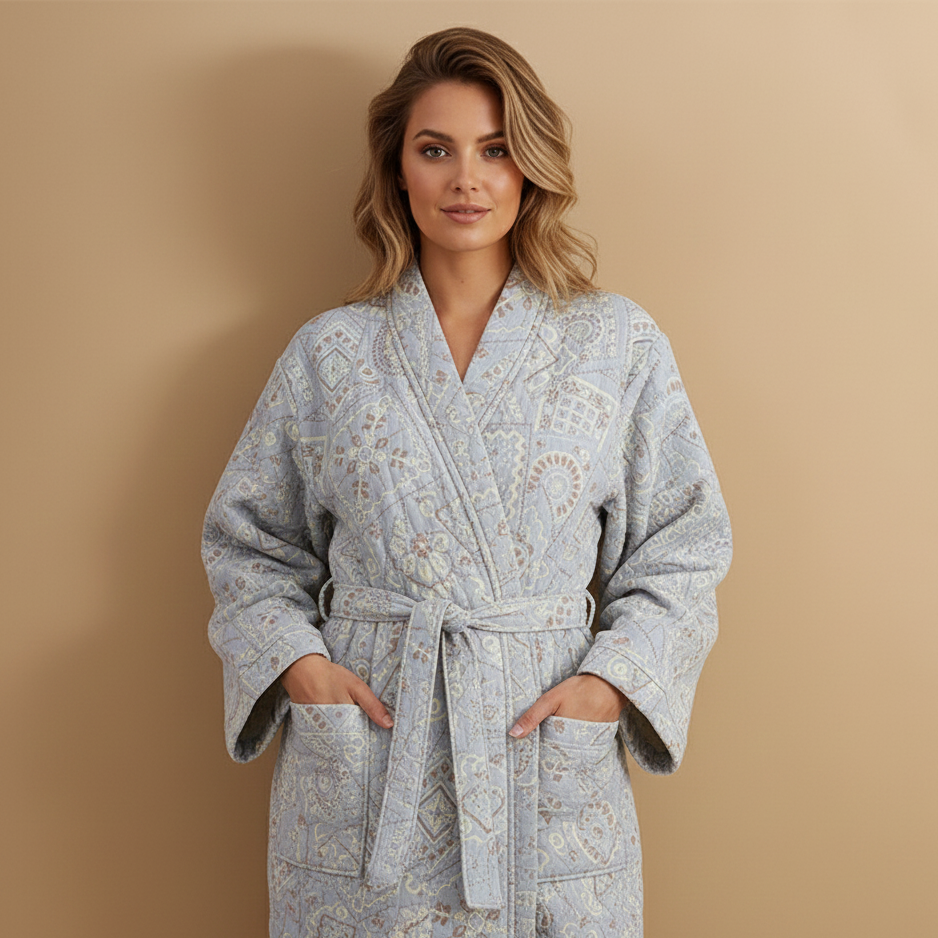 Jacquard Gauze Bathrobe – Luxurious Comfort and Style for Your Relaxation