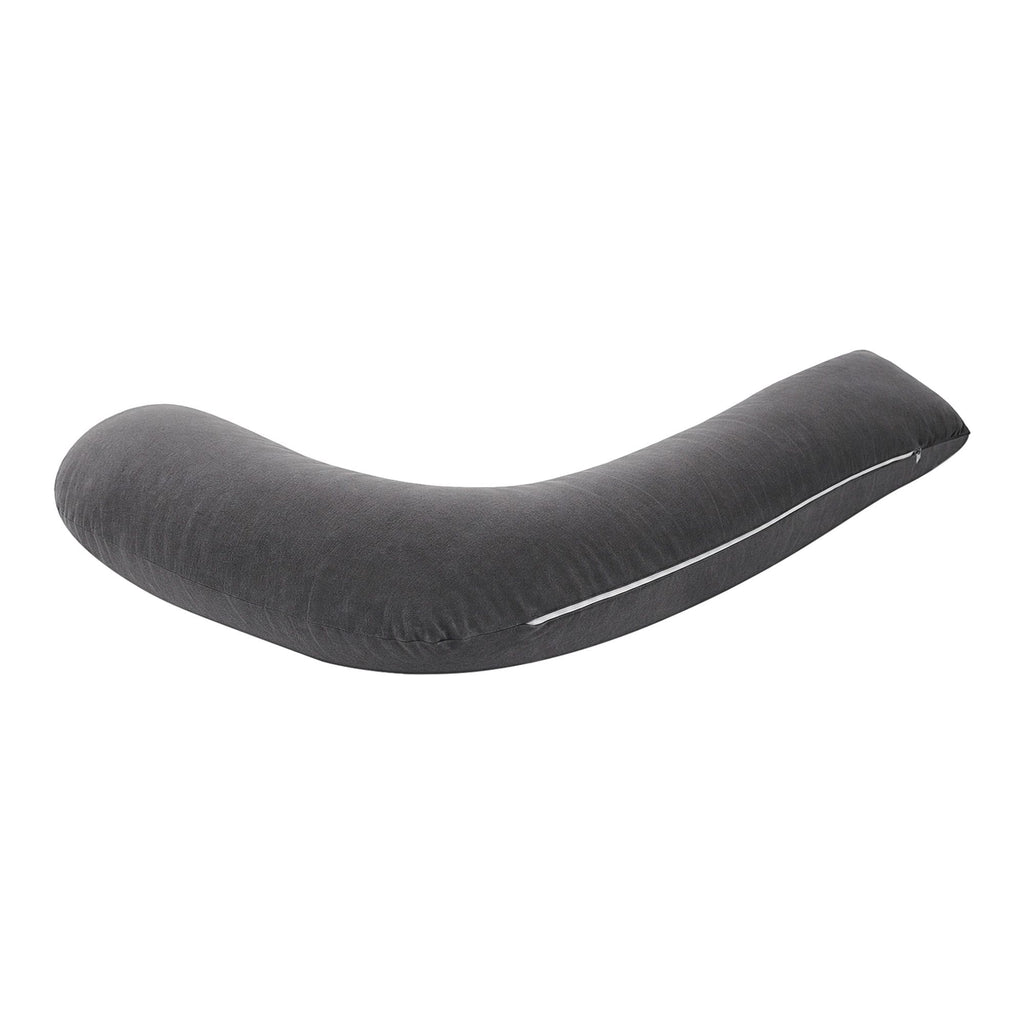 Giselle Bedding Pregnancy Pillow for Side Sleeping L-Shaped Maternity Body Pillow for Women 100% Cotton Jersey Cover for Head Neck Belly Support, 63x115 cm Grey