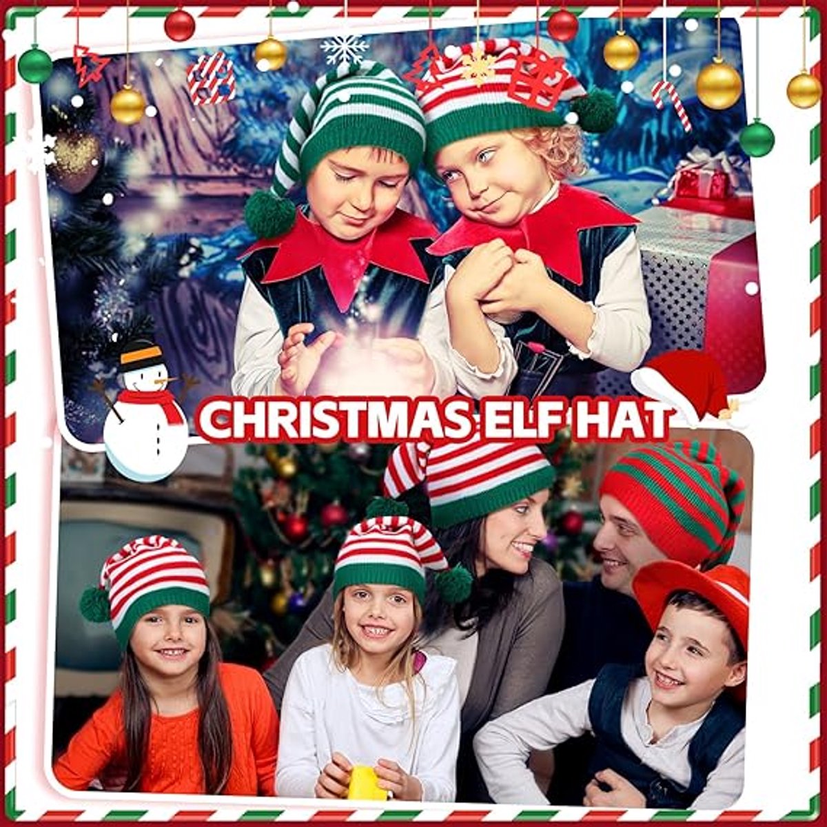 Hats - 6 pieces - Santa hats - Three styles of Santa hats - One size - Unisex - Christmas accessories/decorations