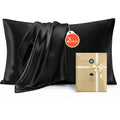 Silk Pillowcase for Hair and Skin Mulberry Silk Pillowcase Black 2 Pack - Royalratri