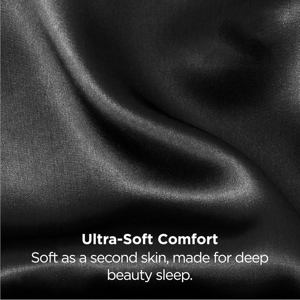 Silk Pillowcase for Hair and Skin Mulberry Silk Pillowcase Black 2 Pack - Royalratri