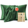 Silk Pillowcase for Hair and Skin Mulberry Silk Pillowcase Green 2 Pack - Royalratri