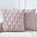 Decorative Boho Throw Pillow Covers 45 x 45 cm (Pink) 2 Pack - Royalratri
