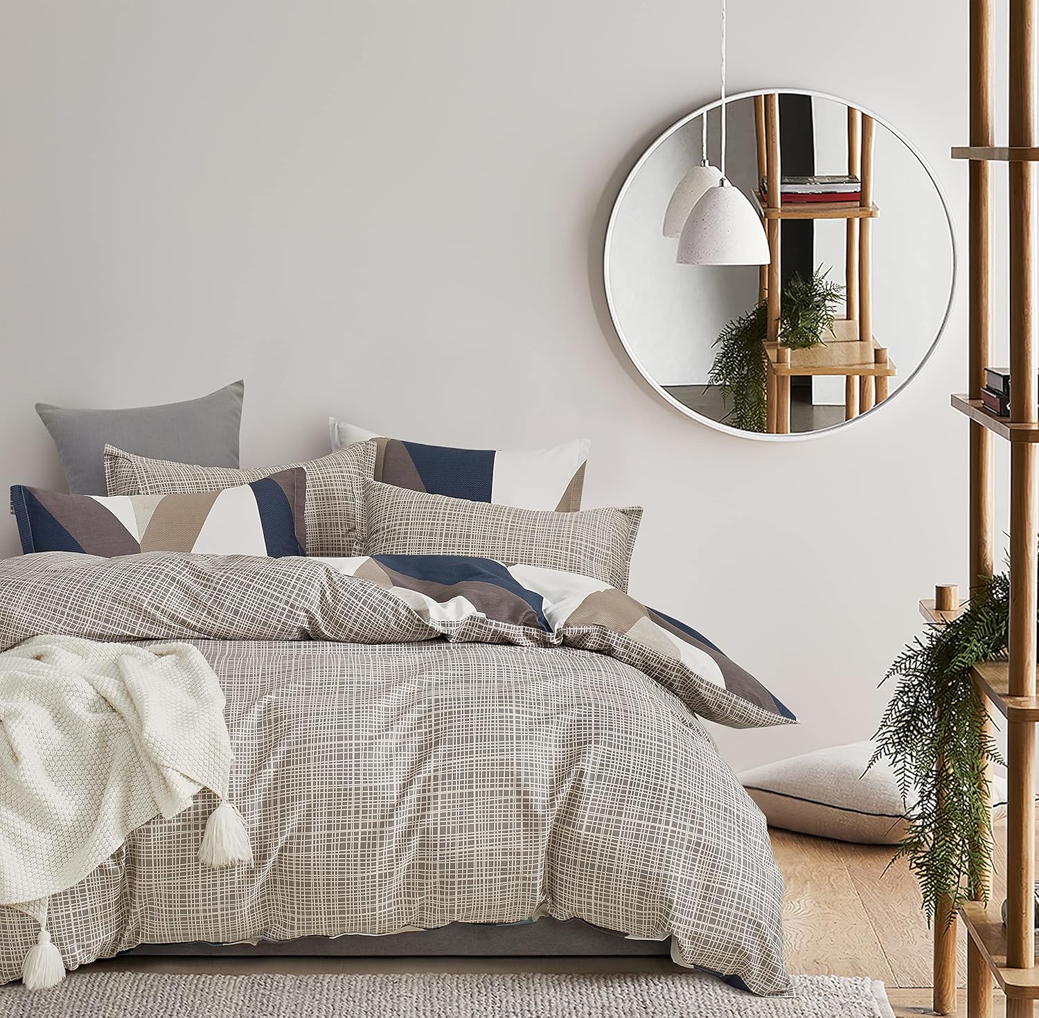 OLIVER REVERSIBLE PRINTED QUILT COVER SET QUEEN SIZE