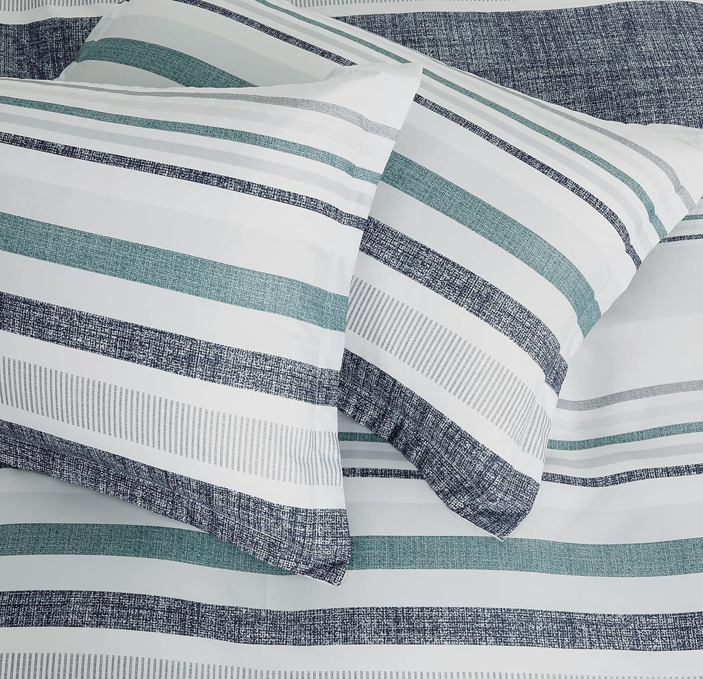 PRINT MICROFIBRE QUILT COVER SET QUEEN