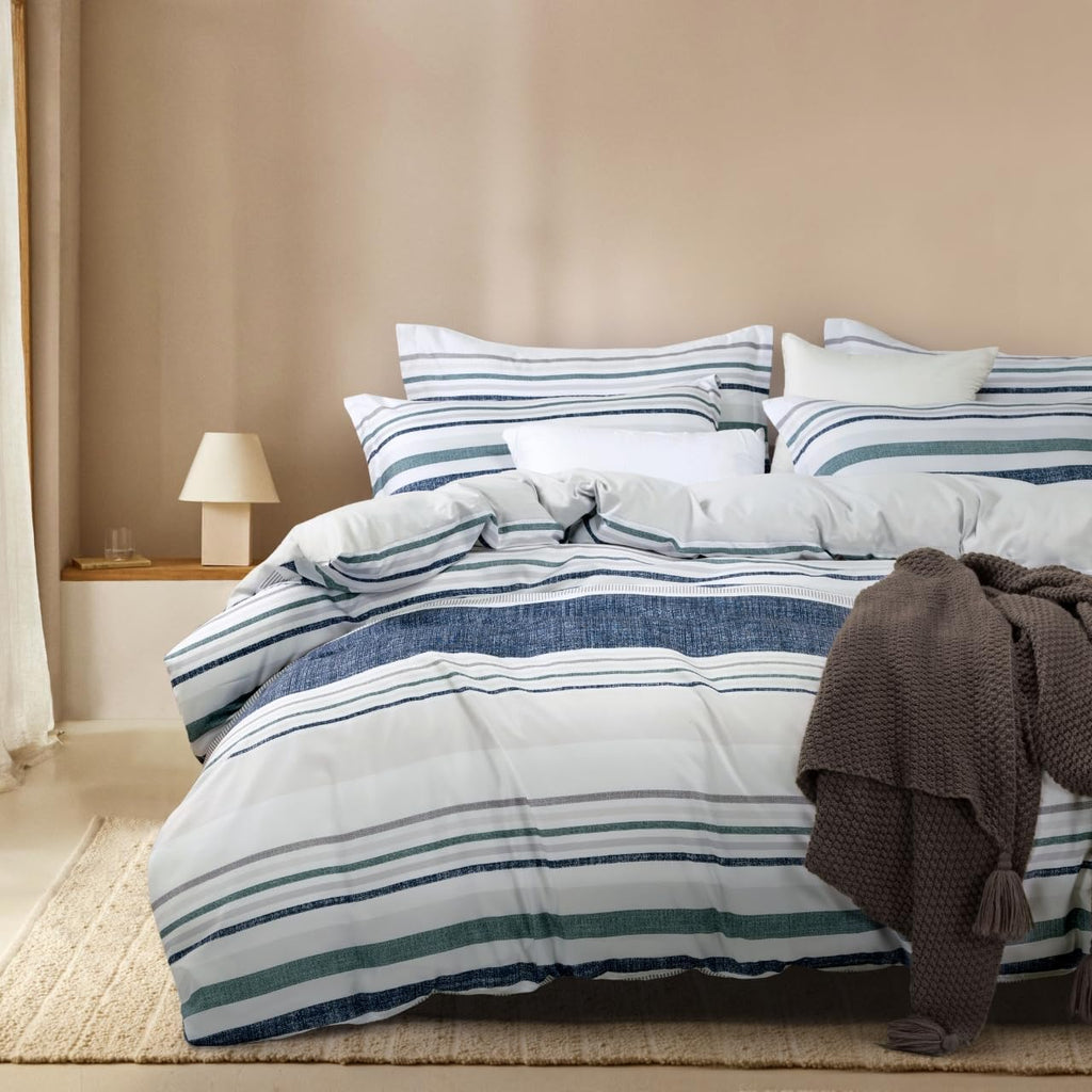 PRINT MICROFIBRE QUILT COVER SET KING