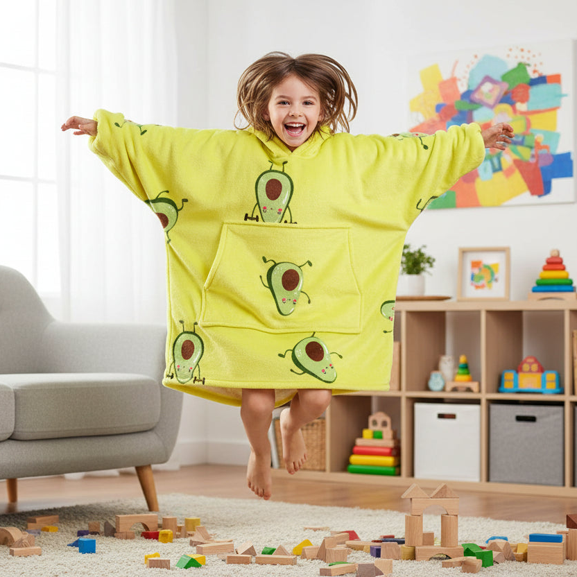 Cozy Warm Blanket Hoodie for Kids