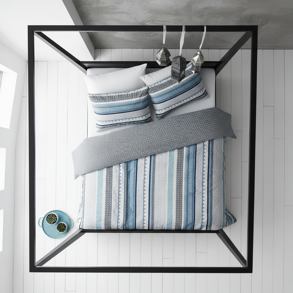Gabrielle Quilt Cover Set Blue / Queen