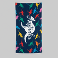 Jumping Kangaroos Printed  Beach Towel