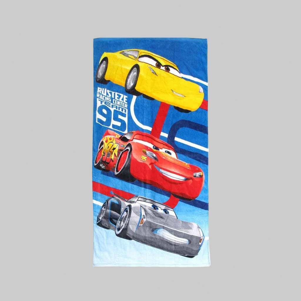 Boys Cartoon Cute Cotton Beach Towel Lighting McQueen