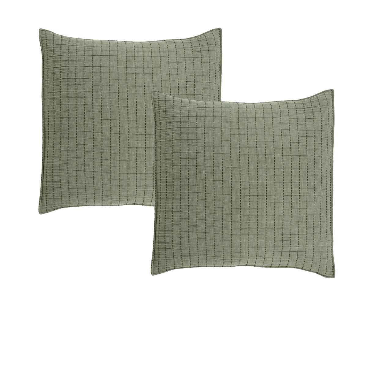 Bari Green European Pillowcases 65 x 65cm - Royalratri