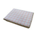 Cotton Grid Checks Oblong Table Cloth Coral 130 x 180cm - Royalratri
