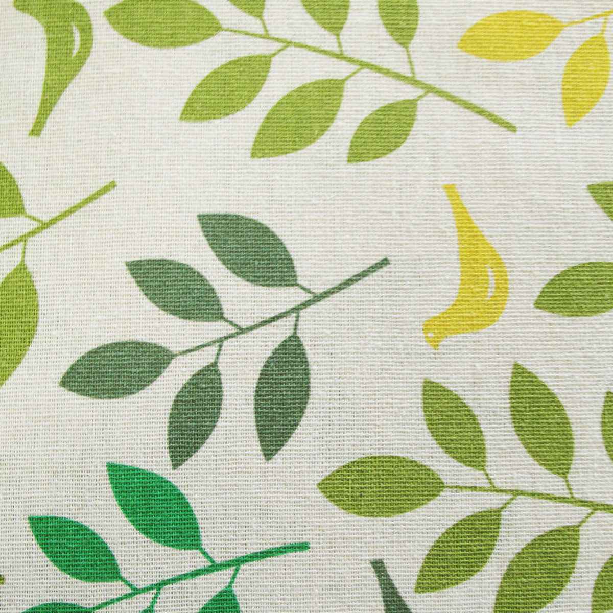 Cotton Yellow Leaves Birdie Oblong Table Cloth 150 x 230cm - Royalratri