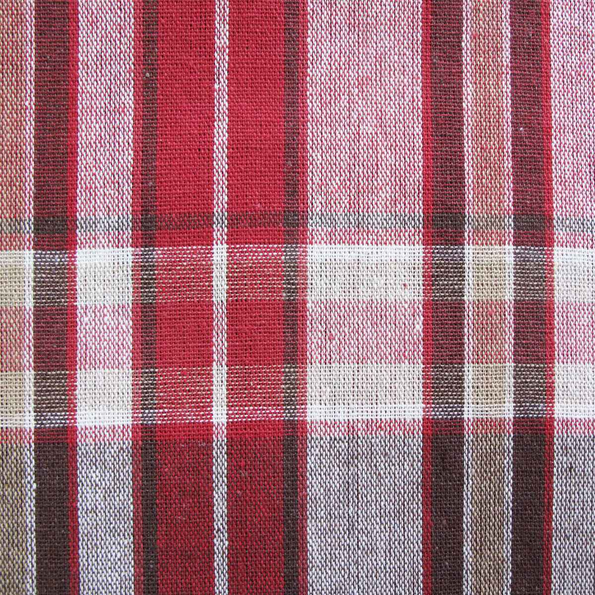 Cotton Plaid Checks Round Table Cloth 180cm Diameter Red - Royalratri