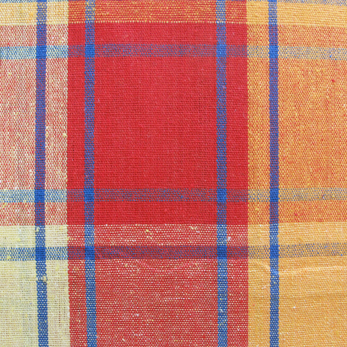 Cotton Plaid Checks Oblong Table Cloth Yellow 130 x 180cm - Royalratri