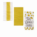 Home Oasis Printed Rich Tea Towels Lemons Yellow Set of 3 - Royalratri