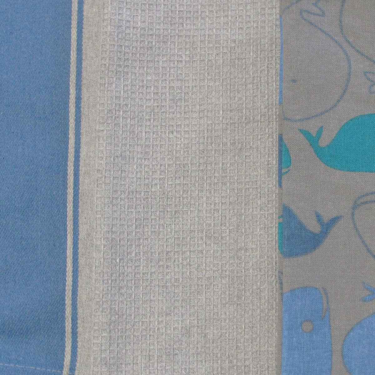 Home Oasis Printed Rich Tea Towels Whale Grey Set of 3 - Royalratri