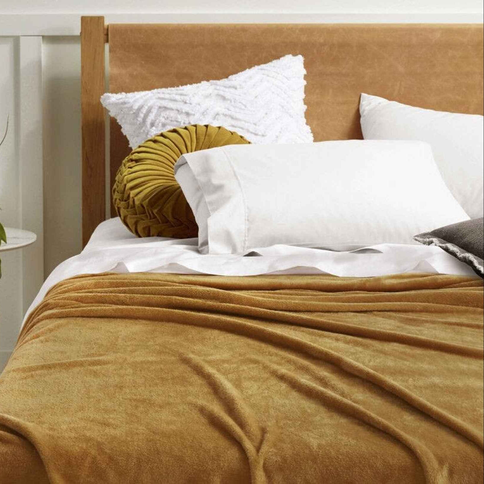 Luxury Super Soft Blanket Queen/King Khaki