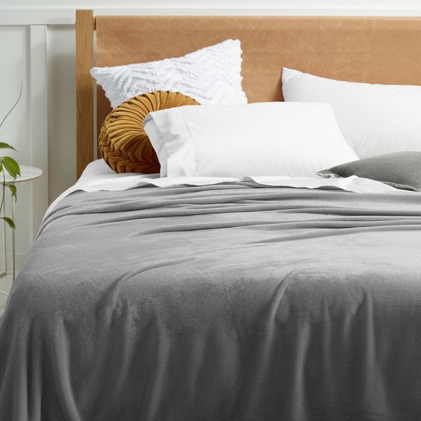 Luxury Super Soft Blanket Queen/King Gray