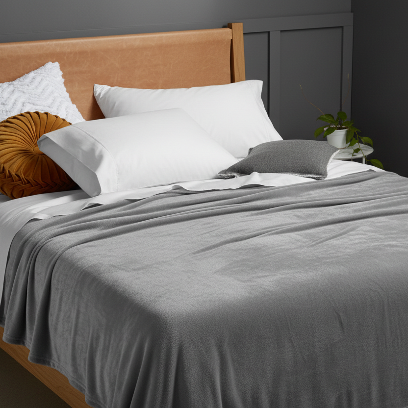 Luxury Super Soft Blanket Queen/King Gray