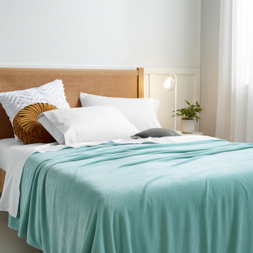 Luxury Super Soft Blanket Queen/King Aqua Island