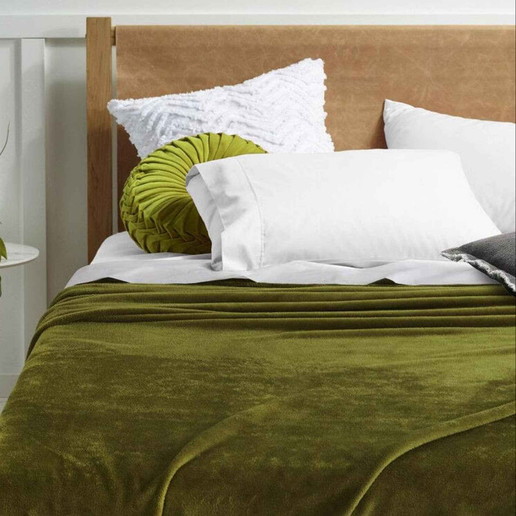 Luxury Super Soft Blanket Queen/King Bronze Olive