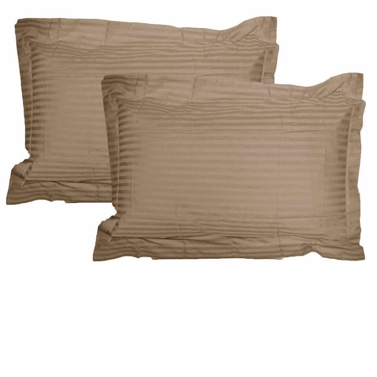 Stripe Jumbo / Queen Pillowcases Mocha - Royalratri