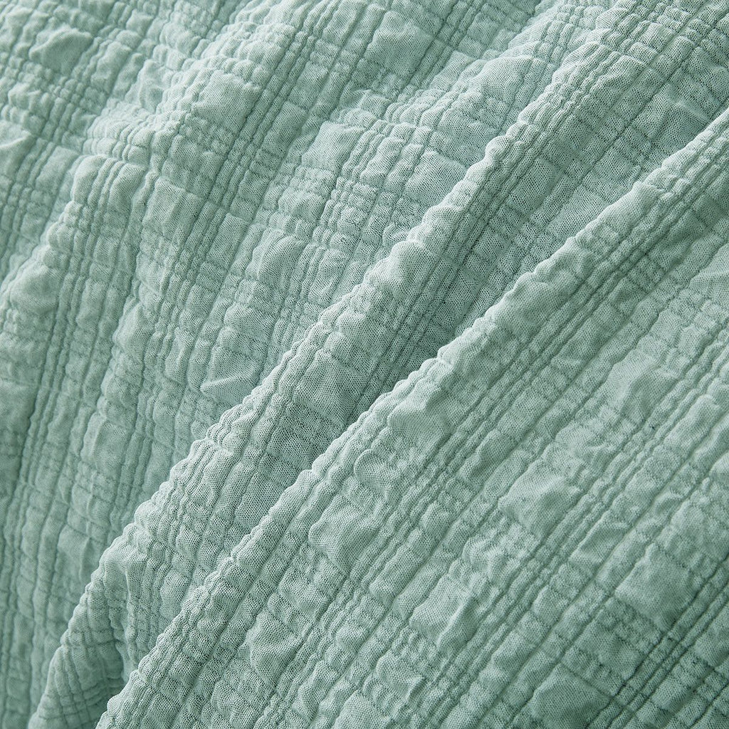 Accessorize Augusta Sage Crinkled Look Quilt Cover Set King