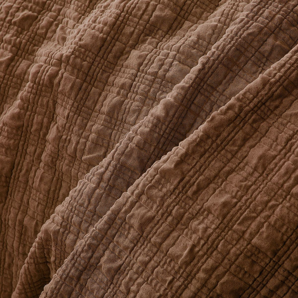 Accessorize Augusta Terracotta Crinkled Look Quilt Cover Set Double